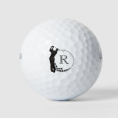 Aangepaste Monogram Golfswing Golfballen (Voorkant)