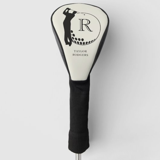 Aangepaste Monogram Golfswing Golfheadcover (Voorkant)