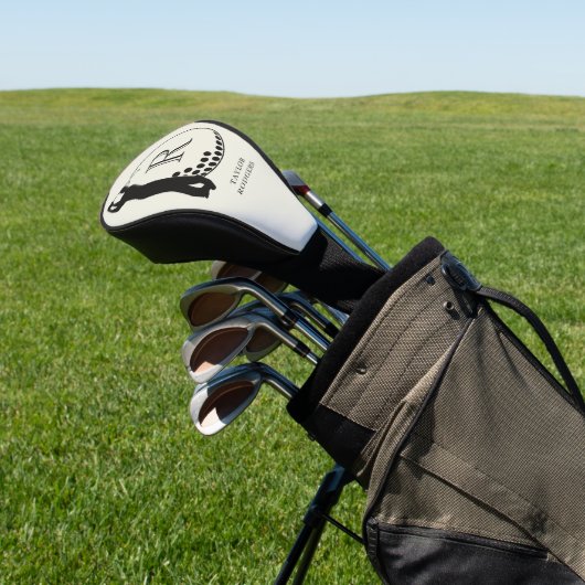 Aangepaste Monogram Golfswing Golfheadcover (Insitu)