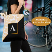 Aangepaste Monogram Goud Geel Blad Patroon Diagona Tote Bag