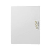 Aangepaste Monogram Gouden Initialen Witte Minimal Notitieblok (Linkerzijde)
