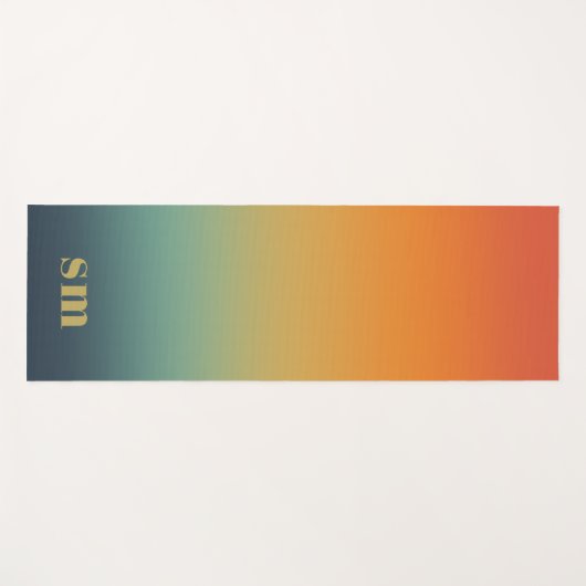 Aangepaste Monogram Gradient Yogamat (Voorkant (horizontaal))