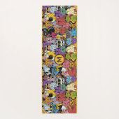 Aangepaste Monogram Grappige Katten Illustratie Yogamat (Achterkant)