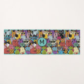 Aangepaste Monogram Grappige Katten Illustratie Yogamat (Voorkant (horizontaal))