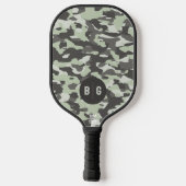 Aangepaste Monogram Groene Camo Pickleball Paddle (Achterkant)