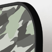 Aangepaste Monogram Groene Camo Pickleball Paddle (Links Detail)