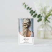 Aangepaste Monogram Hair Stylist QR Visitekaartje (Staand voorkant)