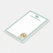 Aangepaste Monogram Hand getrokken Doodle Martini  Post-it® Notes (Schuin)