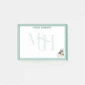 Aangepaste Monogram Hand getrokken Duitse Herder P Post-it® Notes (Voorkant)