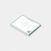 Aangepaste Monogram Hand getrokken Duitse Herder P Post-it® Notes (Schuin)