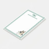 Aangepaste Monogram Hand getrokken Duitse Herder Post-it® Notes (Schuin)