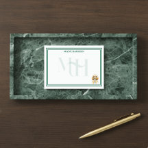 Aangepaste Monogram Hand getrokken Gouden Doodle M