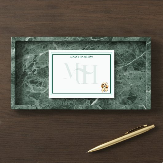 Aangepaste Monogram Hand getrokken Gouden Doodle M Post-it® Notes