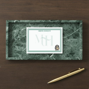 Aangepaste Monogram Hand getrokken teckel Martini  Post-it® Notes