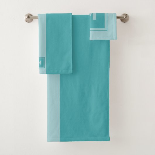 Aangepaste monogram handdoekset bad handdoek (Insitu)