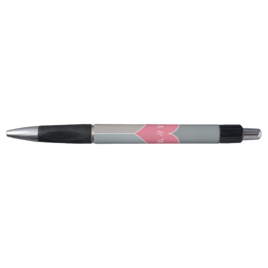 Aangepaste monogram hartpatroon pen (Voorkant)