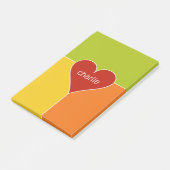 Aangepaste monogram hartpatroon Post-it notities Post-it® Notes (Schuin)