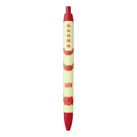 aangepaste monogram Hawaiian Lei pen (Voorkant Verticaal)
