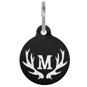 Aangepaste monogram hertengewei logo kraag huisdie huisdierpenning