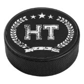 Aangepaste monogram -hockeypuck hockey puck (3/4)
