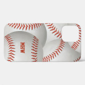 Aangepaste monogram-honkbal-telefoons Case-Mate iPhone case (Achterkant (horizontaal))