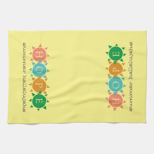 Aangepaste monogram HOPE Theedoek (Horizontaal)