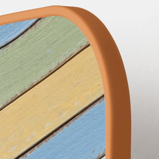 Aangepaste monogram houtplanten pickleball paddle (Links Detail)