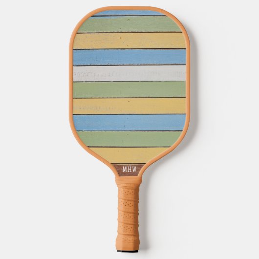 Aangepaste monogram houtplanten pickleball paddle (Achterkant)