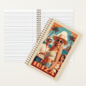 Aangepaste Monogram Ibiza, Spanje Reisposter Notitieboek (Binnen)