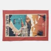 Aangepaste Monogram Ibiza, Spanje Reisposter Theedoek (Horizontaal)