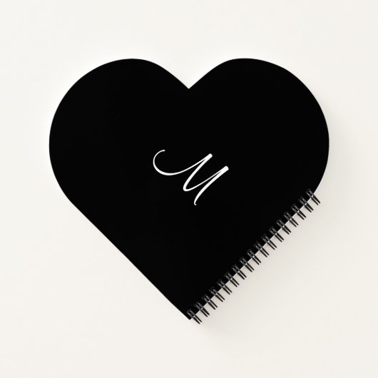 Aangepaste monogram initiaal elegante sjabloon notitieboek (Achterkant)