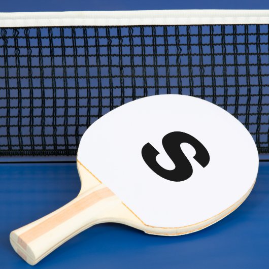 Aangepaste Monogram Initiaal Ghost White Tafeltennisbatje (Insitu)