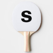 Aangepaste Monogram Initiaal Ghost White Tafeltennisbatje (Voorkant)