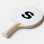 Aangepaste Monogram Initiaal Ghost White Tafeltennisbatje (Voorkant Gekanteld)