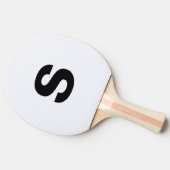 Aangepaste Monogram Initiaal Ghost White Tafeltennisbatje (Zijkant)