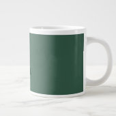 Aangepaste Monogram Initiaal Letter Plain Green Re Grote Koffiekop (Rechts)