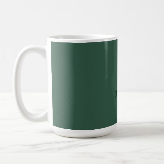 Aangepaste Monogram Initiaal Letter Plain Green Re Koffiemok (Links)