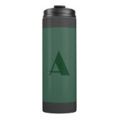 Aangepaste Monogram Initiaal Letter Plain Green Re Thermosbeker (Voorkant)