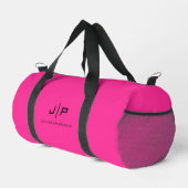 Aangepaste Monogram Initiaal Letter Sjabloon Roze Plunjezak (Rechterhoek)
