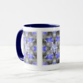 Aangepaste monogram initiaal naam bloem kunst mok (Voorkant links)
