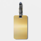 Aangepaste Monogram Initiaal naam Faux Gold Sjablo Bagagelabel (Achterkant verticaal)