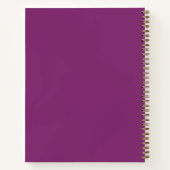 Aangepaste Monogram Initiaal naam Gold & Bordeaux Notitieboek (Achterkant)