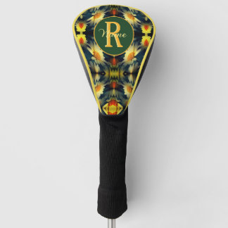 Aangepaste monogram initiaal naam madelief bloem k golfheadcover