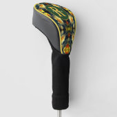 Aangepaste monogram initiaal naam madelief bloem k golfheadcover (Schuin)