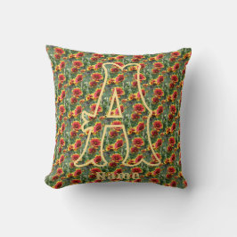 Aangepaste monogram initiaal naam madeliefjes kussen
