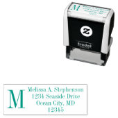 Aangepaste Monogram Initiaal retour adres stempel (In situ)