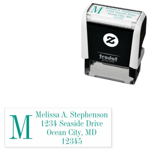 Aangepaste Monogram Initiaal retour adres stempel (In situ)