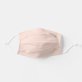 Aangepaste monogram Initialen Blush roze op maat Stoffen Mondkapje