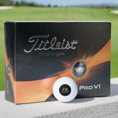 Aangepaste Monogram Initialen Eenvoudig Modern Zwa Golfballen