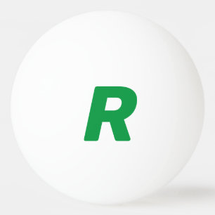 Aangepaste Monogram Initialen Geel Groen Aangepast Pingpongbal